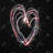 Red & Blue Fireworks Heart | Framed Canvas | Home Decor-119955264