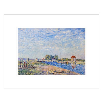 The Loing Canal by Alfred Sisley -Framed Giclee Print