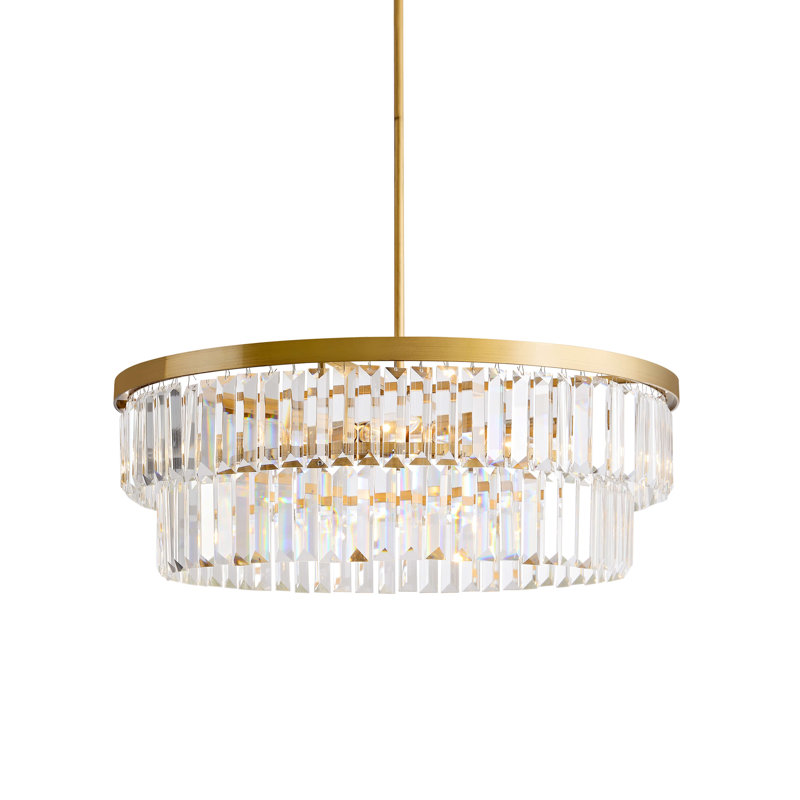 Lustre tambour en cristal 6 lumières Machela