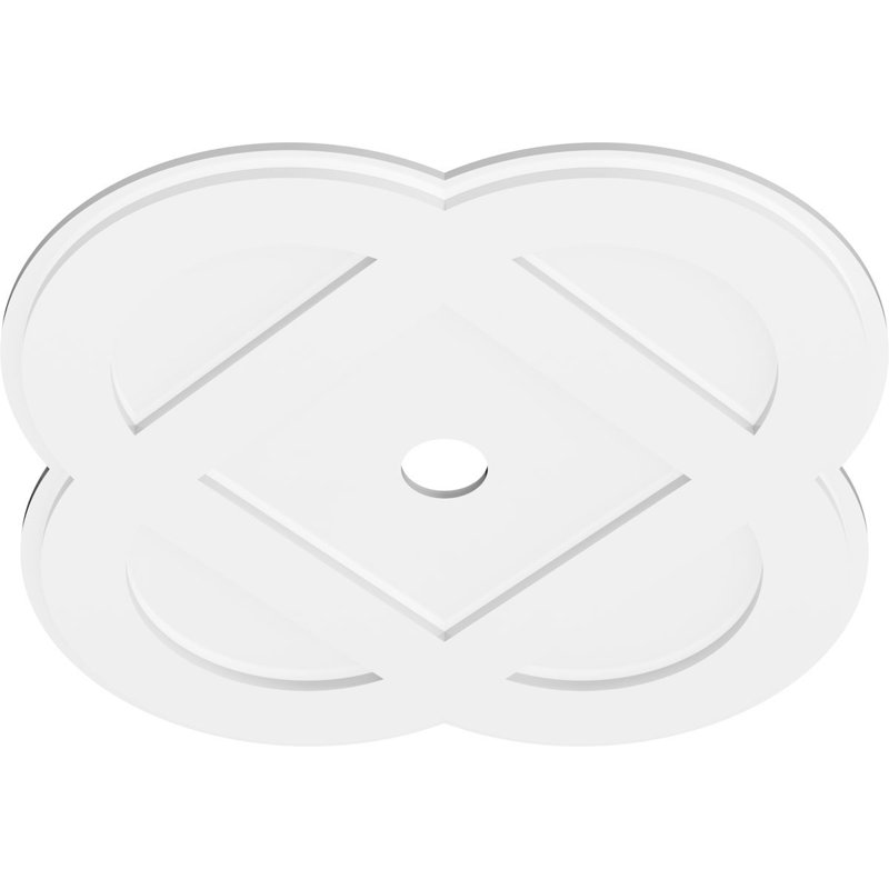 Médaillon de plafond contemporain en PVC de qualité architecturale Charlotte 3 po de diamètre intérieur