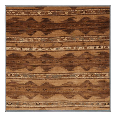 Tapis brun lavable à la machine