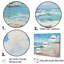 «Abstract Soft Tone Beach Horizons», art mural plage côtière pour le salon-920035777-920035776