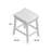 Boneta Kona 24" Tall Backless Counter Stool, Raisin