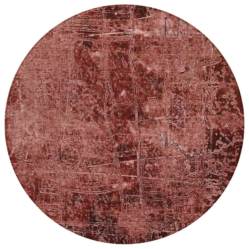 Tapis d'intérieur rond 8 po Merlot