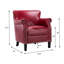 Luxueux fauteuil club avec un tissu souple semblable au cuir et une finition cloutée matte classique, combinant confort et élégance pour tout espace de vie.-1914672162
