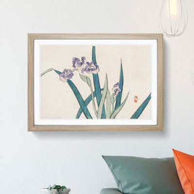 Purple Irises by Kono Bairei - Picture Frame Painting Print