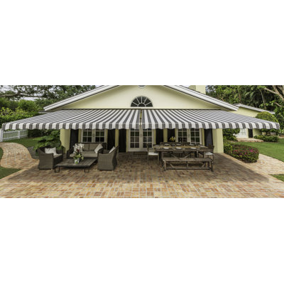 SunSetter Motorized Woven Acrylic Retractable Soffit Patio Awning