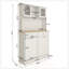 Armoire de rangement moderne pour poubelles de cuisine avec tablettes réglables, tiroirs et bac inclinable pour une vie organisée
