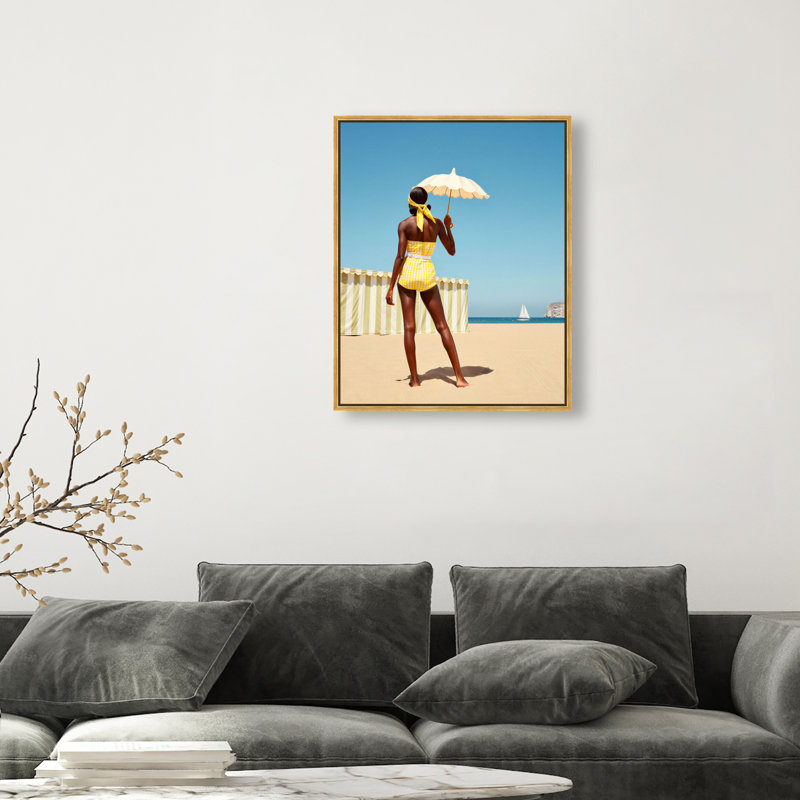 Cabana Muse III Print by Oliver Gal, 37"H x 46"W, Silver Floater Frame