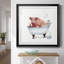 «Farm Tub Pig» - peinture encadrée-1026392848-1026392858