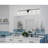 6-Light Matte Black Bath Vanity Light with Etched Glass Shades