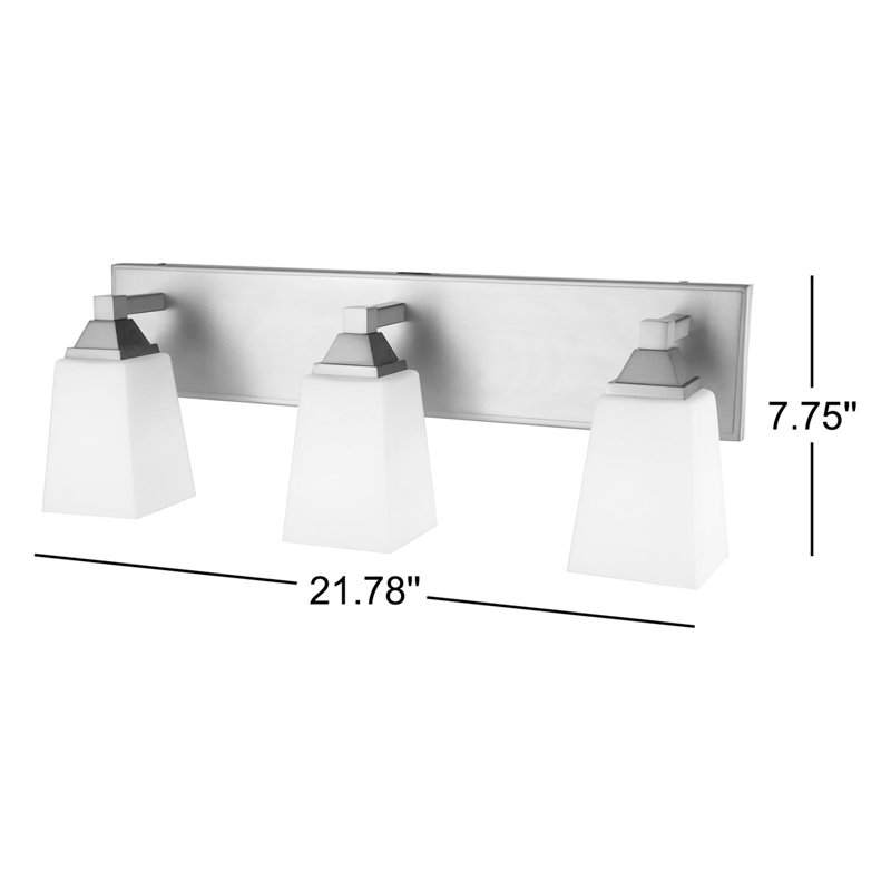 Thiel 3 - Light Vanity Light, Satin Nickel