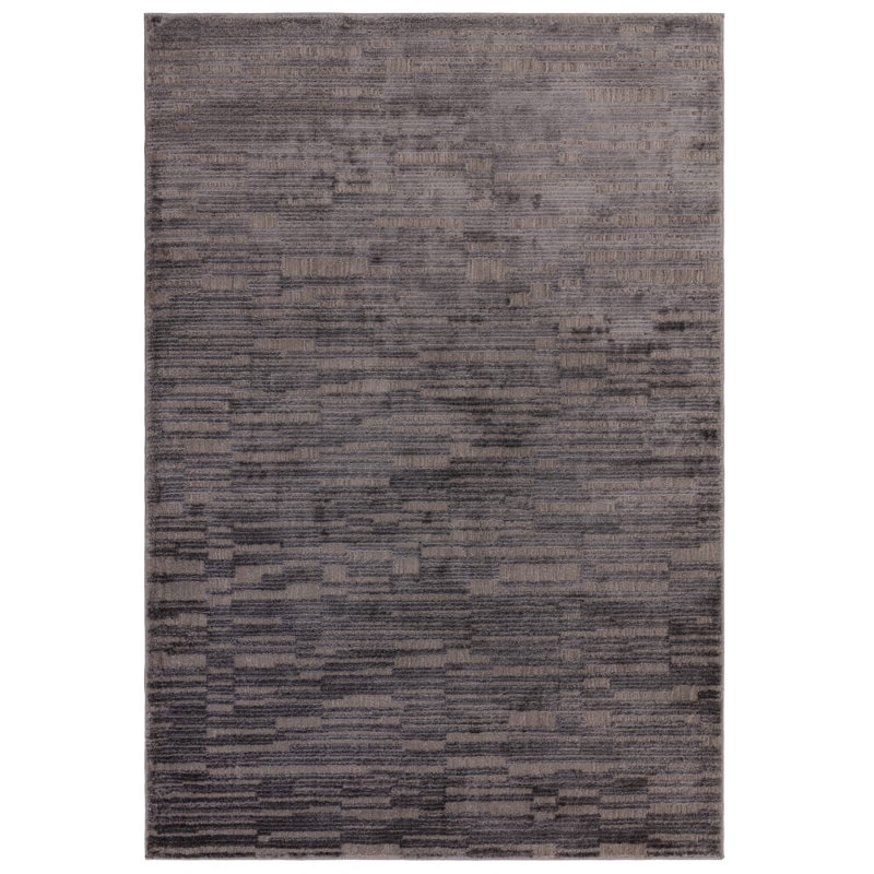 Deral Geometric Grey Area Rug, Rectangle 160 x 220 cm