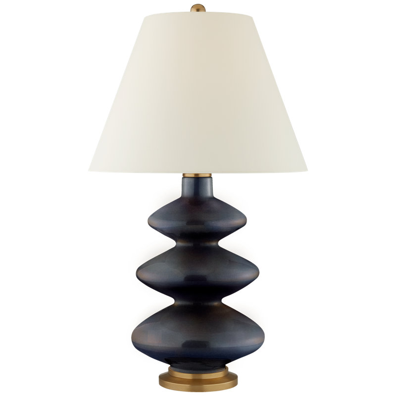 Christopher Spitzmiller Smith Medium Table Lamp, Blue, 33.75" H x 20" W x 20" D, Percale