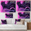 «Rose and Black Luxury Abstract Fluid Art I», reproduction d'art sur toile moderne-67239365-67239375
