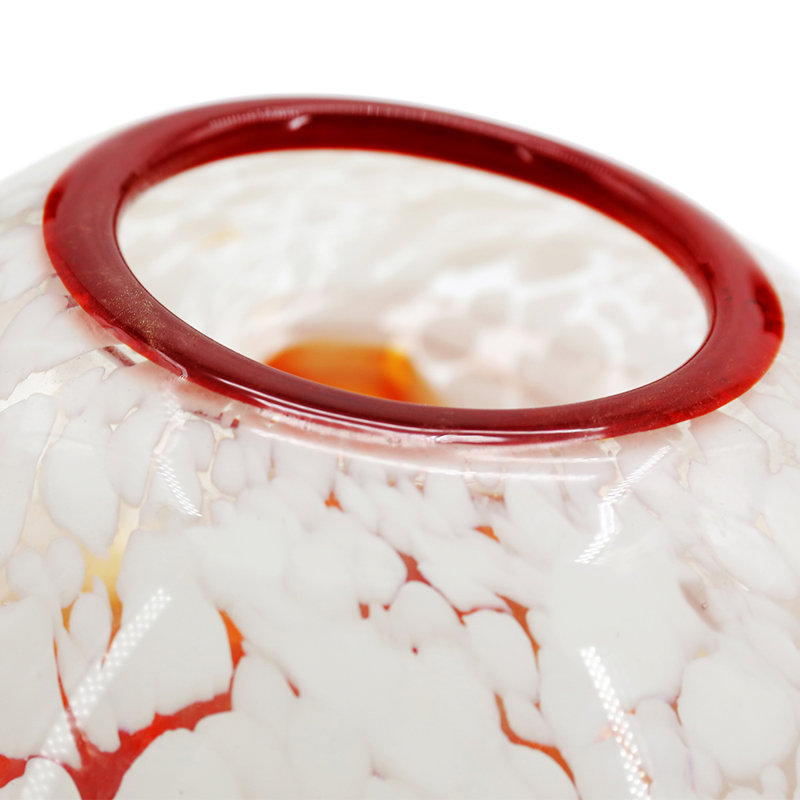 Fann Handmade Glass Table Vase, Red