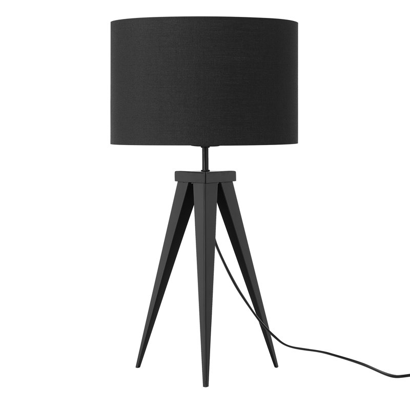 Ringgold Metal Tripod Lamp, Black Base/Black Shade