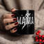 Tasse à carreaux en forme de foudre, cadeau rétro noir et blanc avec nom personnalisé pour mamans énergiques