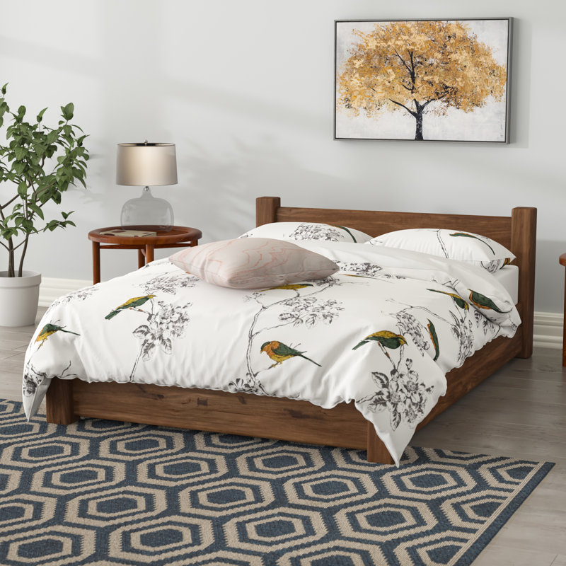 Brummett Solid Wood Bed, 160 x 200cm