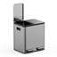 Stainless Steel 30 Litre Step On Multi-Compartments Trash & Recycling Bin-117228529