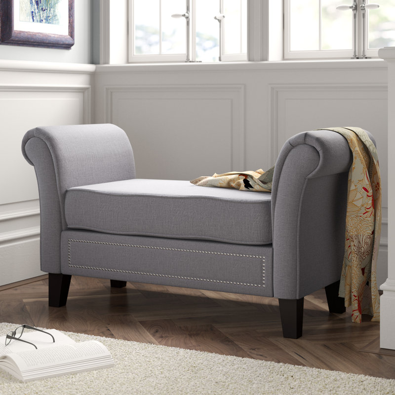 Modway Rendezvous Bench, Light Grey Velvet