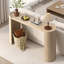 Console incurvée et étroite moderne de 119 cm | Table d'appoint minimaliste et élégante pour entrée | Beige