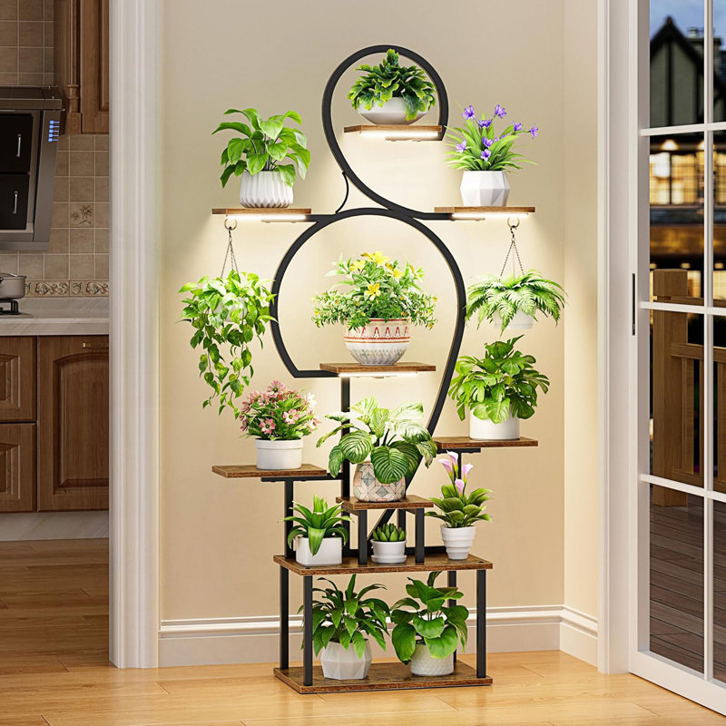 Support pour plante d'intérieur avec étagère de culture d'intérieur à 9 niveaux