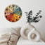 Horloge murale 10 po en MDF rond avec mouvement à quartz silencieux et crochet sans perceuse (piles AA non incluses)