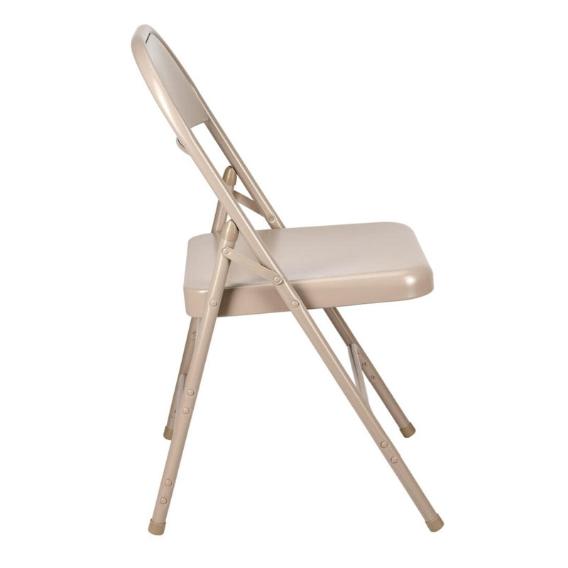 Metal Folding Chair - by Chivari, Beige