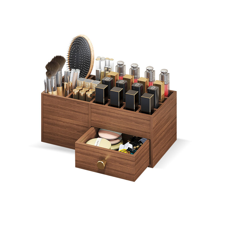 Boîte de rangement en bois de style tiroir pour coiffeuse en bois