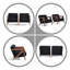 Ensemble de 2 fauteuils de salon modernes rembourrés en tissu Sherpa noir-639207003