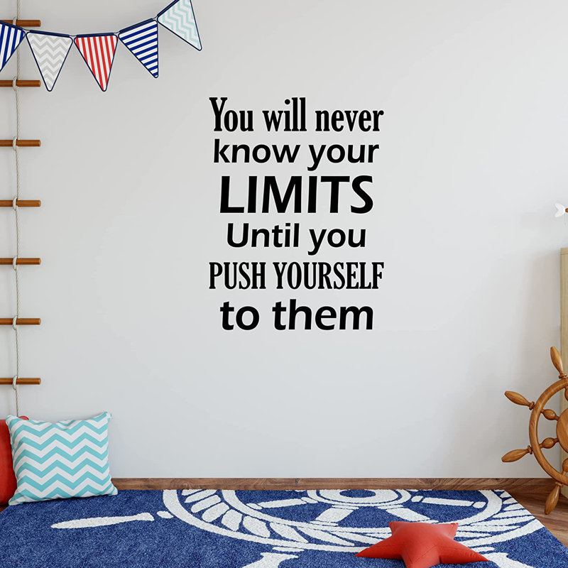 Text & Numbers Non-Wall Damaging Wall Decal, Black, 15" H x 11" W