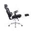 Fauteuil de bureau ergonomique avec support lombaire à massage, appui-tête 4D et accoudoirs 5D, dossier réglable haut et profondeur d'assise (noir)