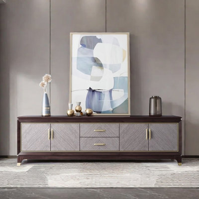 Meuble télé en bois massif de luxe Design