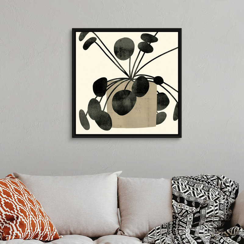 Art mural sur toile Plantling IV, Toile encadrée noire, H 32 po x l 32 po
