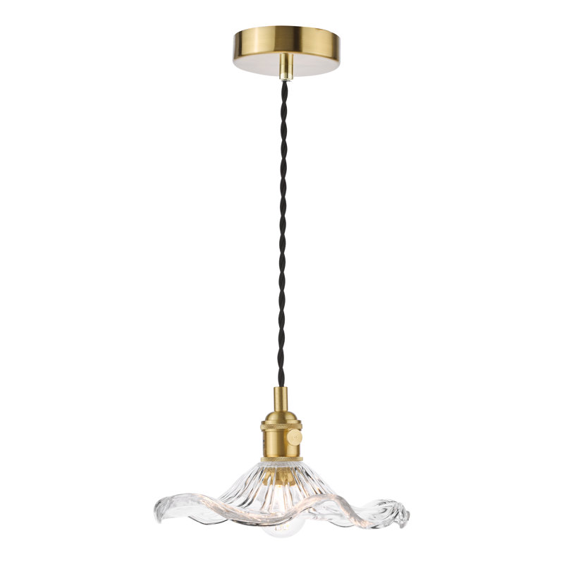 Hadano 1LT SUSPENSION CW CLR WAVY GLS, Natural Brass