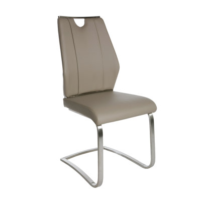 Gingerich Faux Leather Upholstered Metal Side Chair