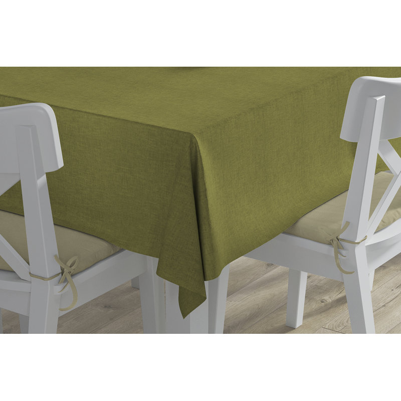 Nappe ronde en polyester Vallejos, 120 po x 60 po, oblong, Herbe