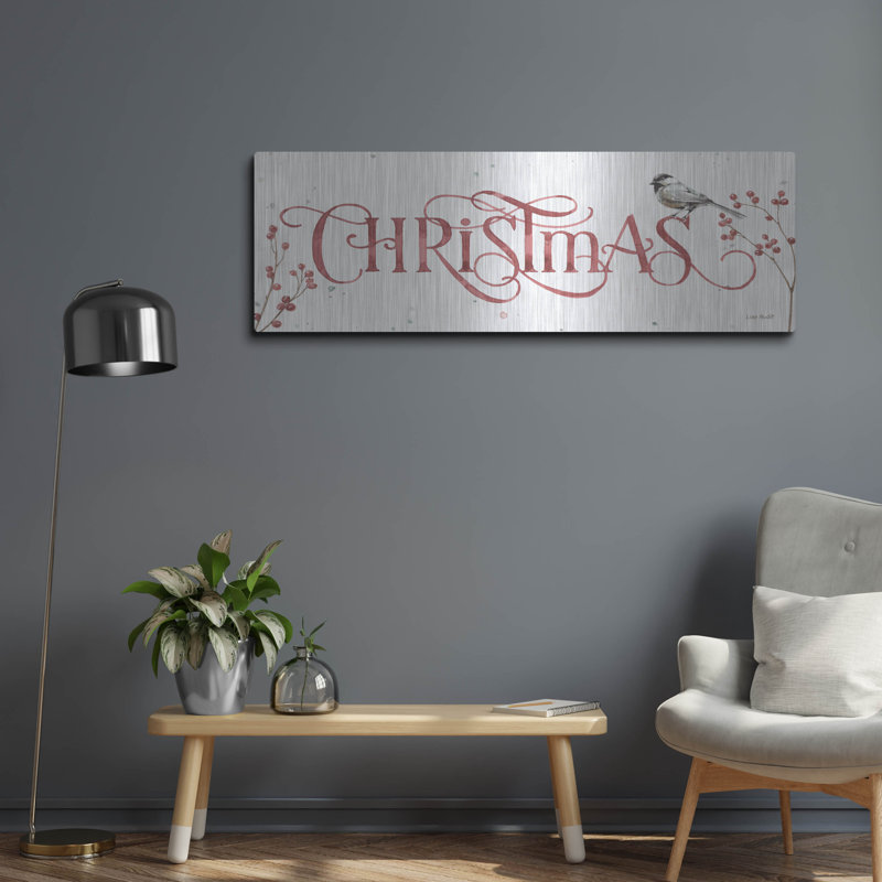 Art mural en métal Winston Porter «A Christmas Weekend Ix No Snowflakes» par Lisa Audit, H 16 po x l 48 po
