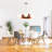 5 Light Dimmable Creative Chandelier With Glass Shades