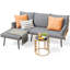 Ensemble de canapé d'extérieur en rotin 3 pièces avec table, moderne et résistant aux intempéries pour terrasses et balcons-1393127411