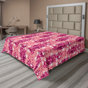 Fuchsia pâle et rose pastel / motif floral