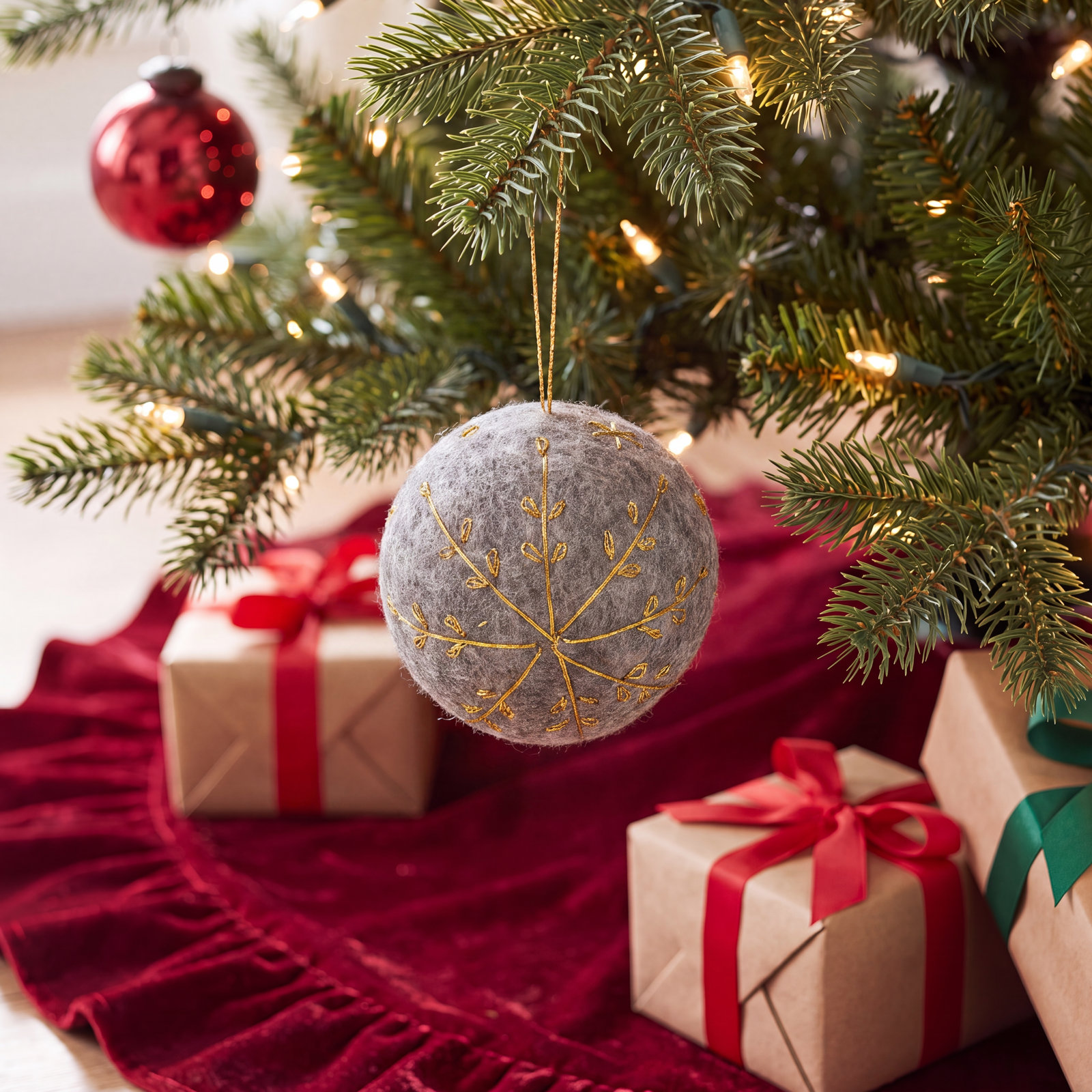 3" Bauble, White