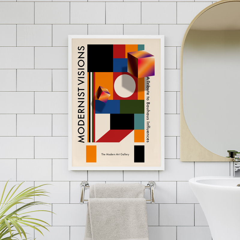 Z Studio Bauhaus, affiche Mid Mid Modern, Cadre blanc