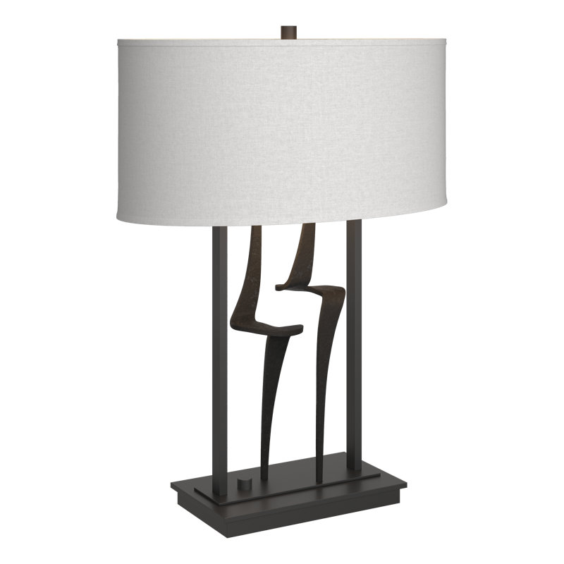 Antasia 24.7" Table Lamp, Natural Anna, Black
