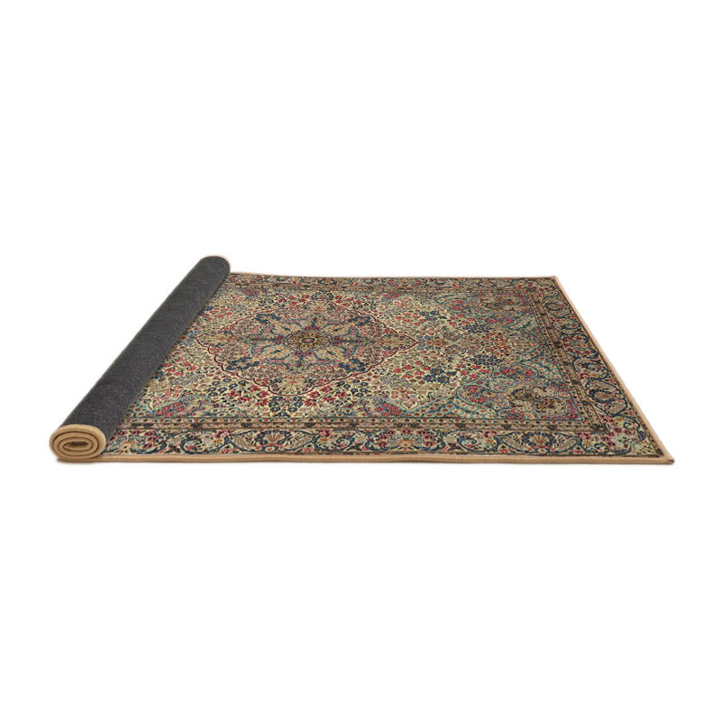 Tapis en laine beige / gris, Rond 6 pi