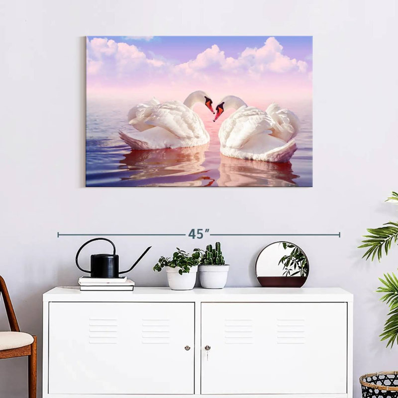 Brampt Two Swans, 24" H x 36" W