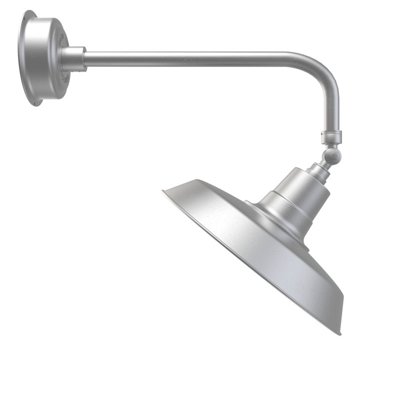 Luminaire de grange d'extérieur à DEL Oldage, Argent galvanisé