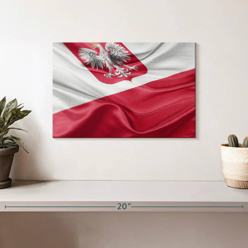 Drapeau de la Pologne, H 8 po x l 12 po
