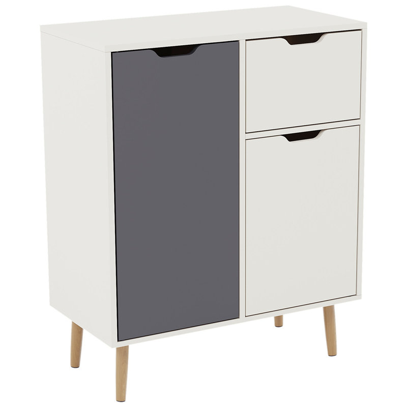 Neko Accent Cabinet, Grey/White